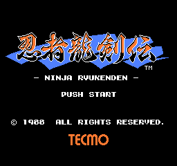 Ninja Ryukenden Title Screen